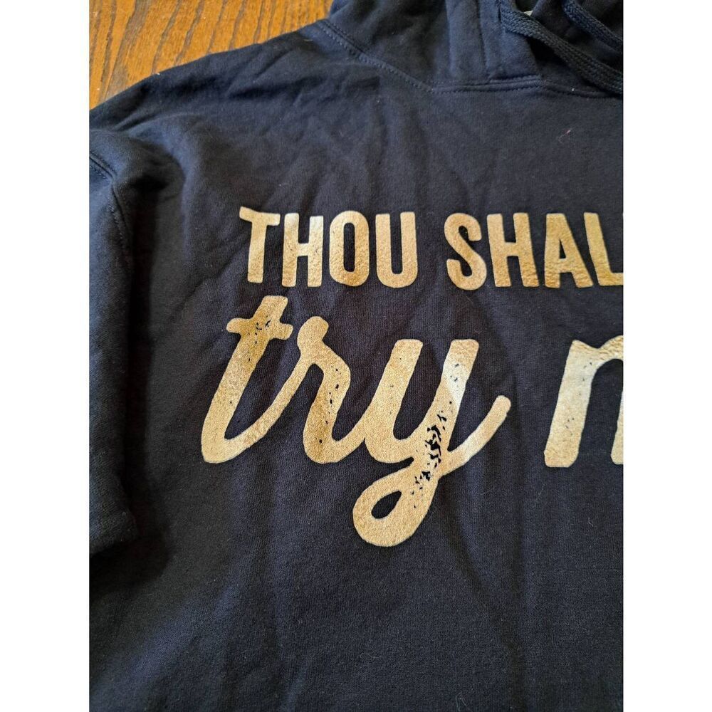 Unisex XL Thou Shall Not Try Me Pullover Long Sleeve Hoodie Sweatshirt - Picture 3 of 6